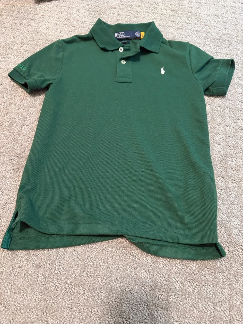 Ralph Lauren Green Polo Shirt with White Pony